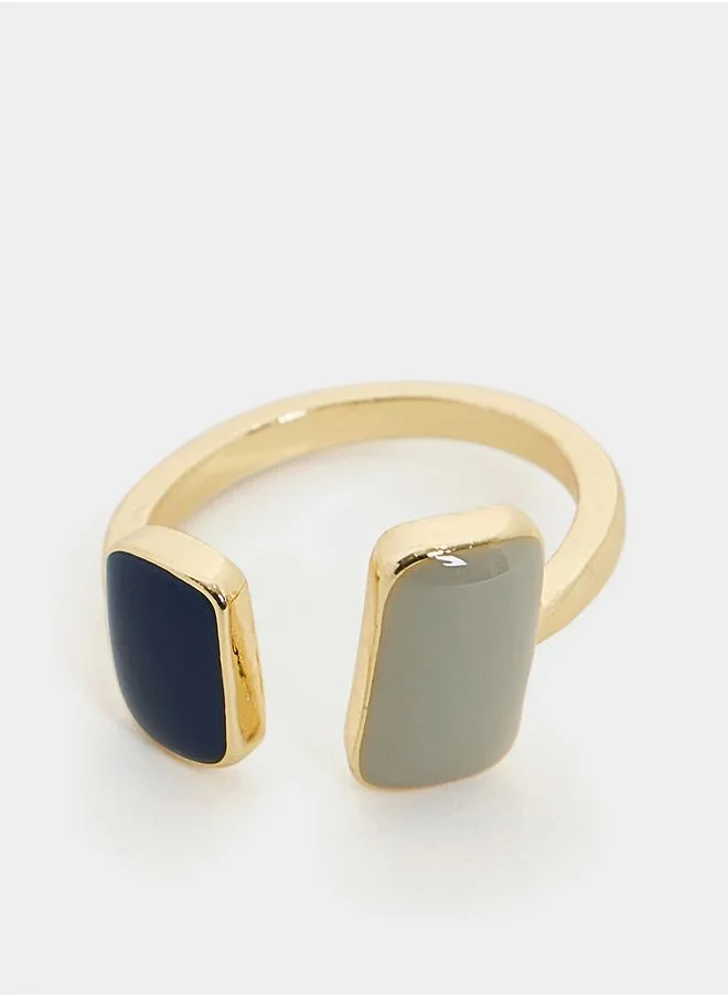 Styli Gem Accent Cuff Ring