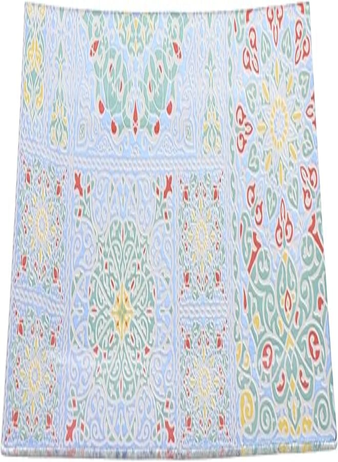 Rosa Glass Rectangle Serving Plate, 31 x16.5 cm Size, Yameesh Blue