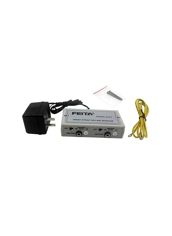 FEITA FEITA ESD Wrist Strap Online Monitor 518-2 Dual Constant Anti Static Wristband Alarm Workstation  - Image 1