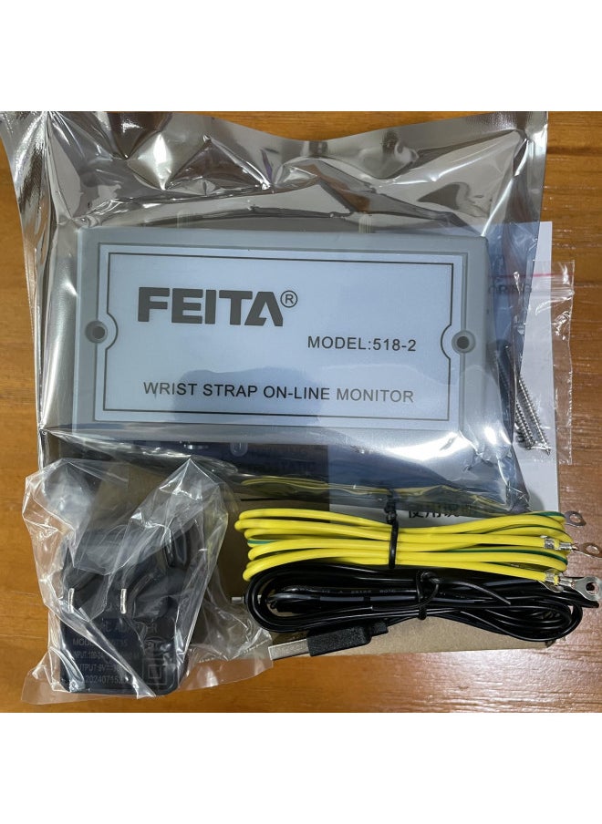 FEITA FEITA ESD Wrist Strap Online Monitor 518-2 Dual Constant Anti Static Wristband Alarm Workstation  - Image 3