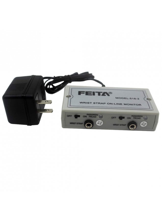 FEITA FEITA ESD Wrist Strap Online Monitor 518-2 Dual Constant Anti Static Wristband Alarm Workstation  - Image 2