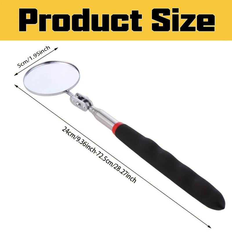 1 Pc Collapsible 360 Degree Rotatable Mechanics Inspection Mirror For Car Underbody Checking - Image 4