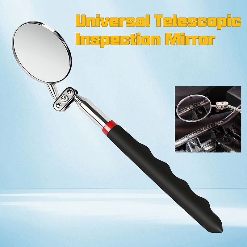1 Pc Collapsible 360 Degree Rotatable Mechanics Inspection Mirror For Car Underbody Checking - Image 1