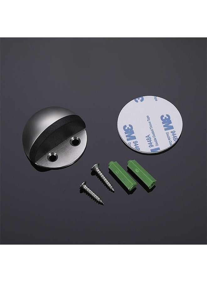 Generic Floor Door Stopper, 4 Pcs Double Hole Stainless Steel Door Stopper with Rubber Safety Floor Mounted Doorstop with Hardware Screws  - Image 4