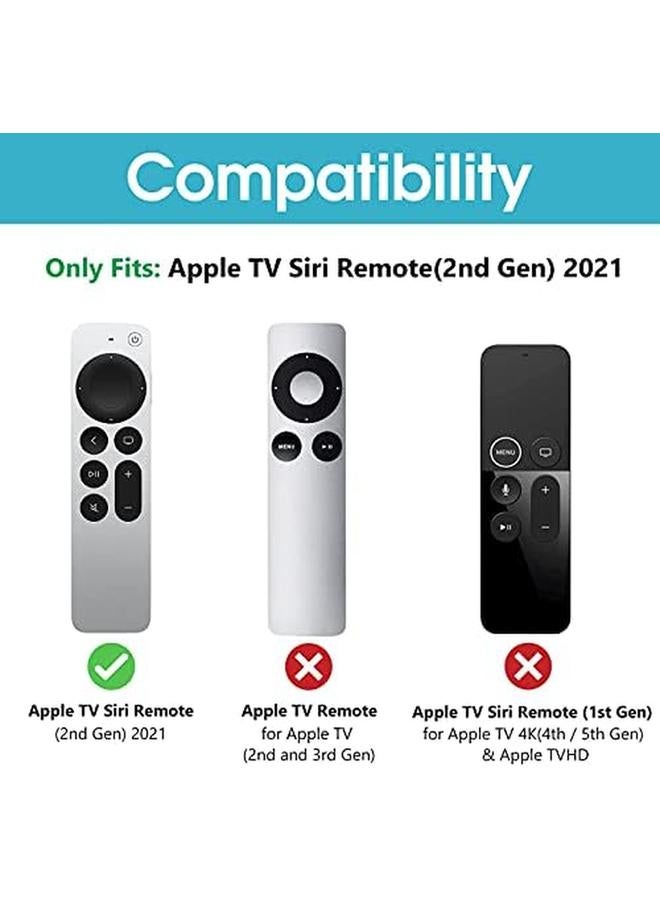 برو كيسيز حافظة سيليكون لجهاز التحكم عن بعد Siri من Apple Tv 2021، غطاء واقٍ خفيف الوزن مضاد للانزلاق ومضاد للصدمات لجهاز التحكم عن بعد Siri 4K HD من Apple Tv 2021، الجيل الثاني، أسود - Image 2