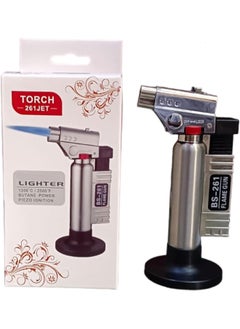 ALSAQER Windproof Torch Lighter, Incense Lighter, Bakhoor Lighter, Lighter For Bbq, Stove Lighter, Cooking Torch Culinary Lighter Butane Refillable (Butane Not Included)  - Image 1