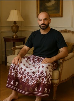 ماركة غير محددة وزرة مطاط مع جيب جانبي للرجل وزرة صيفي مريحة جدا وباردة للرجال وزار رجالي معوز صارون فوطة رجال صاروم اسباعية رجالية مناسب للمنزل والنوم وللرياضيين اوقات الصلاة شورت رياضي الرياضة للرياضة تمارين تمرين  - Image 1