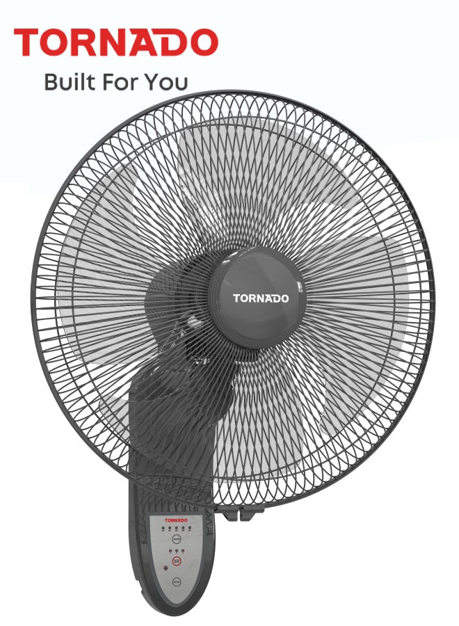 TORNADO Wall Fan 16 Inch 4 Blades Remote Grey EPS-16RG 220 W EPS-16RG grey - Image 2