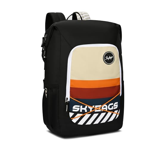 Skybags Yolo 02 Casual Backpack 35L With Laptop Compartment for Men & Women With Padded Back & Shoulder Strap (Black) - Image 1