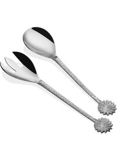 Lamedore Fiesta 2-Piece Salad Serving Set Silver 