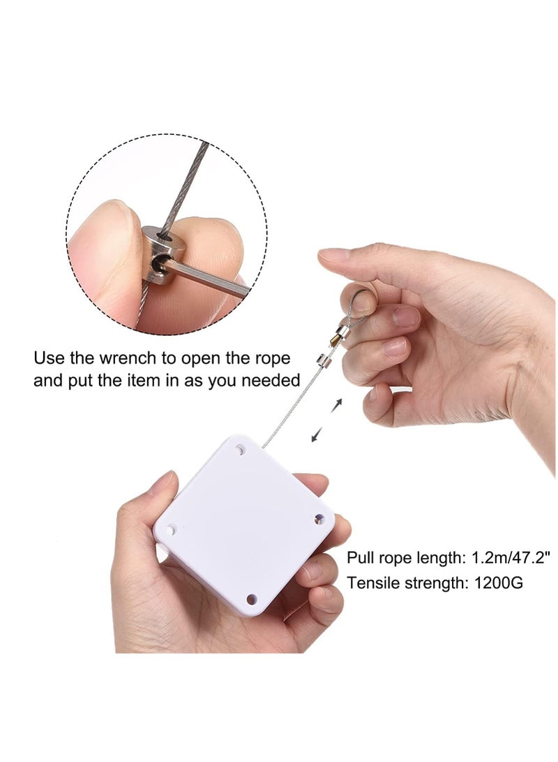 JOGAMS Punch Free Automatic Sensor Door Closer Residential Commercial Auto Door Closer with Steel Drawstring for Bedroom Storm Home White - Image 3