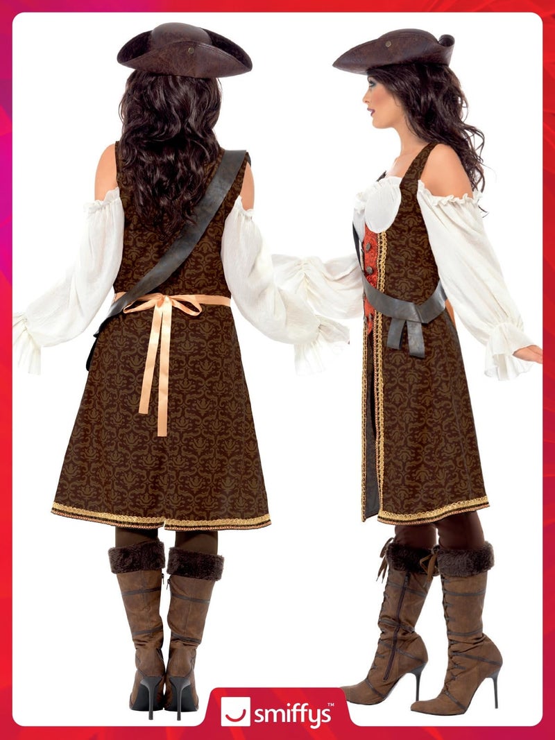 Smiffys High Seas Pirate Wench Costume, Brown - Image 4