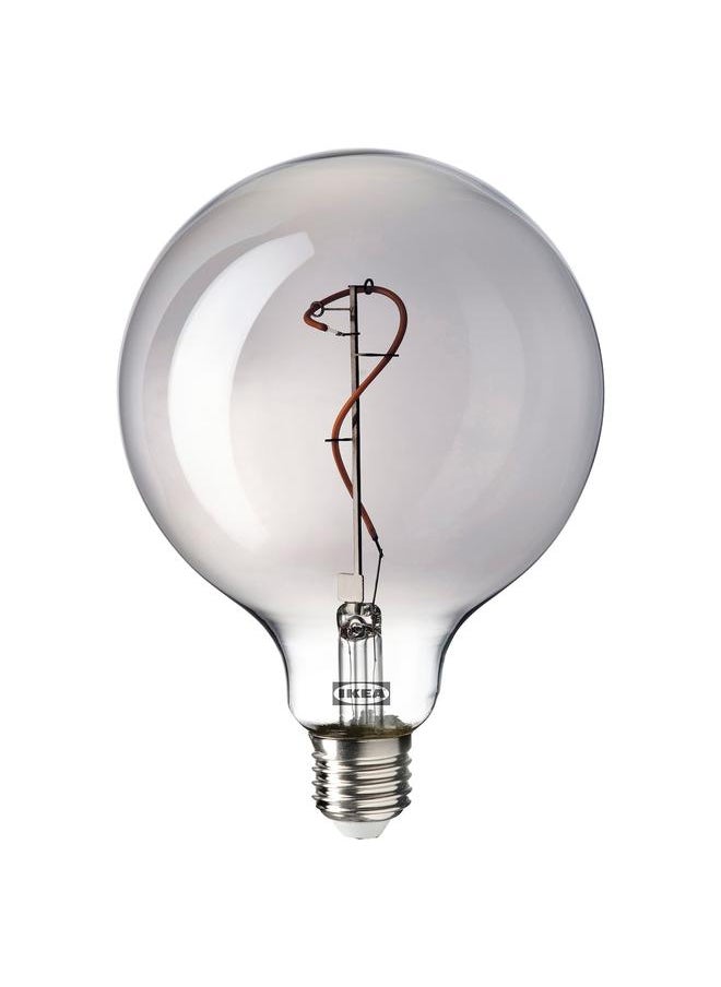 Zaboon Led Bulb E27 140 Lumen, Globe Grey Clear Glass, 125 Mm  - Image 1