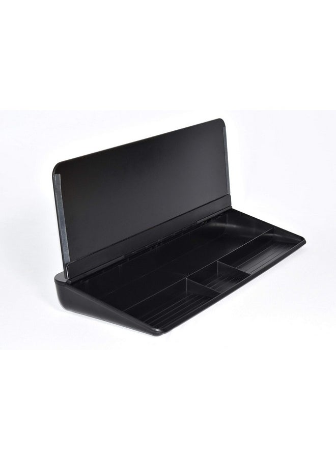 Glass Desktop Computer Keyboard Whiteboard Notepad Set Black (Includes Neon Marker Eraser & Sticky Notes)