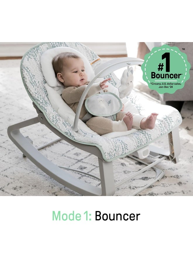 Ingenuity Keep Cozy 3-in-1 Grow with Me Vibrating Baby Bouncer Seat & Infant to Toddler Rocker - Spruce, Newborn and up - Image 2