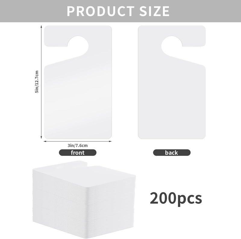 OBANGONG 200 Pcs Blank White Parking Permit Hang Tags - Image 2