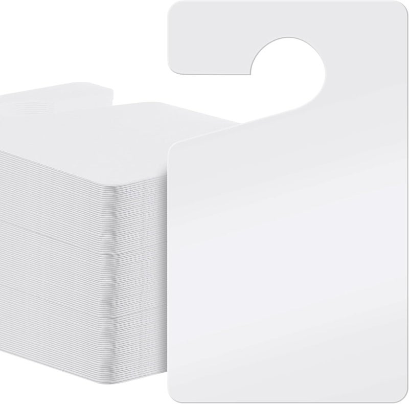 OBANGONG 200 Pcs Blank White Parking Permit Hang Tags - Image 1