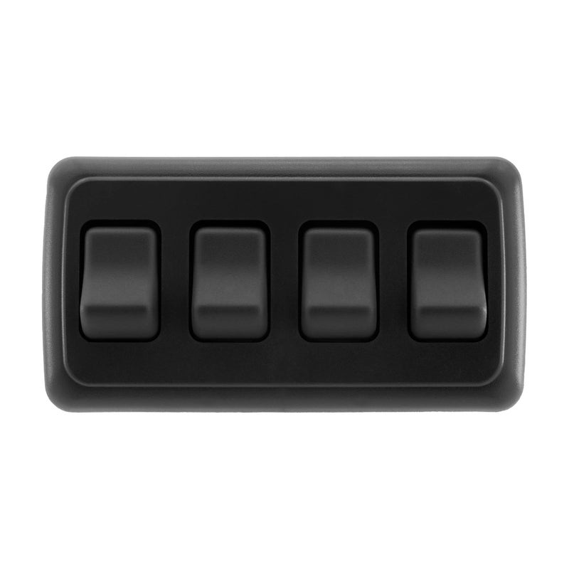 American Technology Components Quad SPST On-Off Switch with Bezel, 12-Volt, for RV, Trailer, Camper (Black) - Image 2