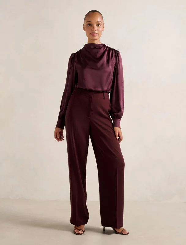 forever new  Nancy Drape Neck Button Blouse for Women | Best Price UAE