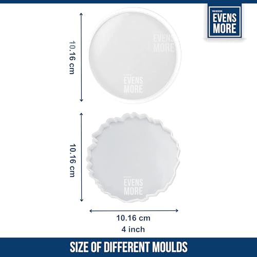 EVENS MORE 40 Pcs Resin Coaster Making kit with 200Gm Crystal Clear Resin and Glitter Round and Agate Mould (Coaster Kit) - Image 5
