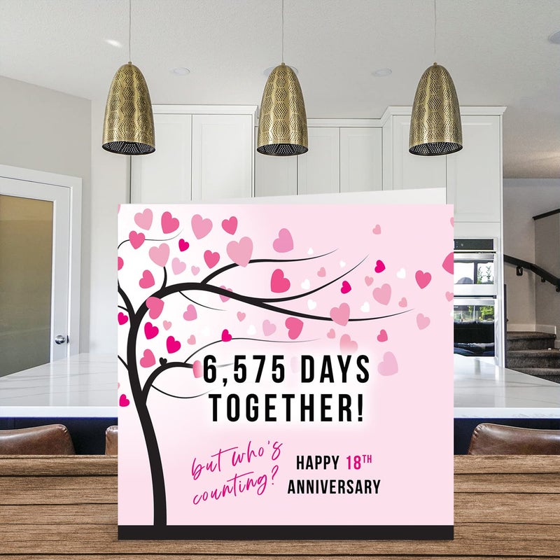 Stuff4 Funny 18th Anniversary Card for Wife or Husband - 6575 Days Together - I Love You Gifts  Happy 18th Wedding Anniversary Cards for Partner  5.7 x 5.7 Inch Greeting Cards for Eighteenth Anniversaries - Image 3