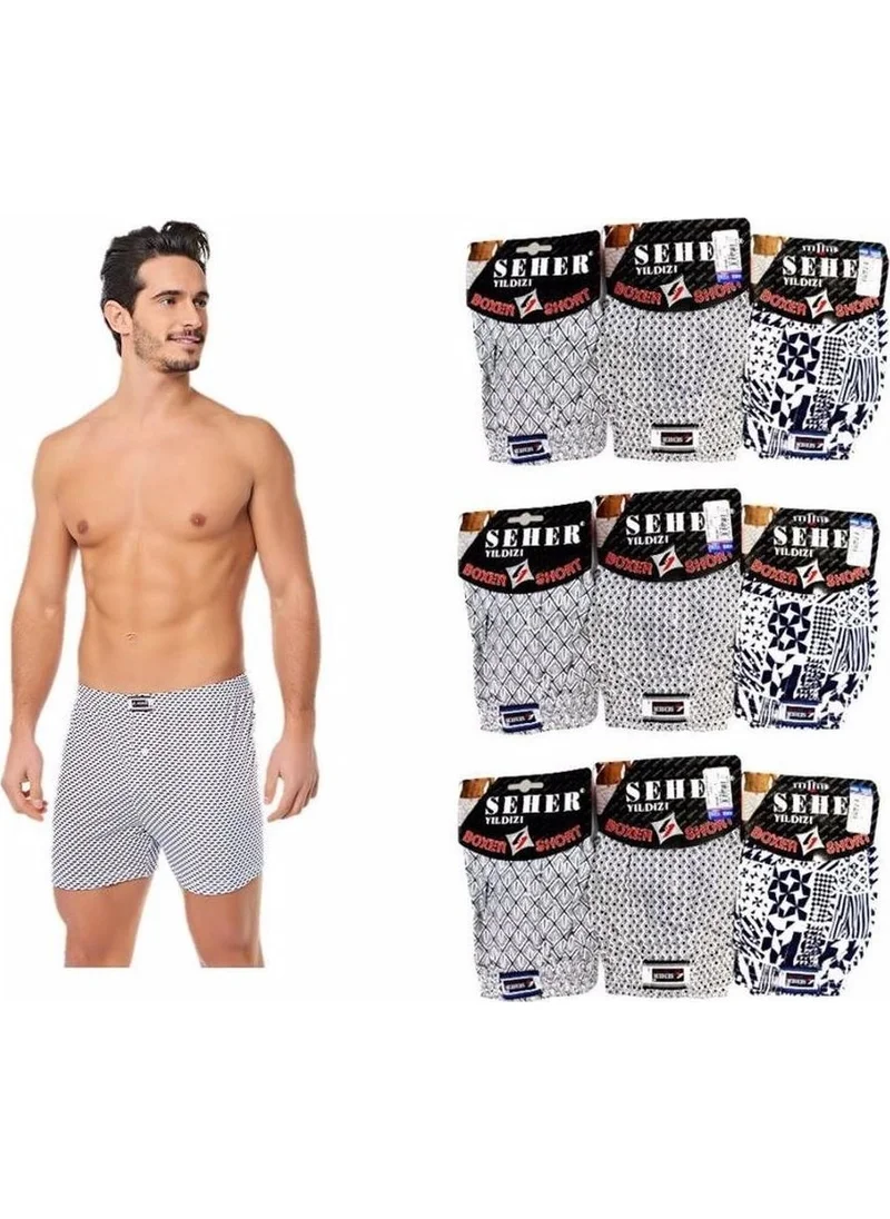 Seher Yıldızı Morning Star 3-Pack Morning Star Men's Boxer Mixed Pattern