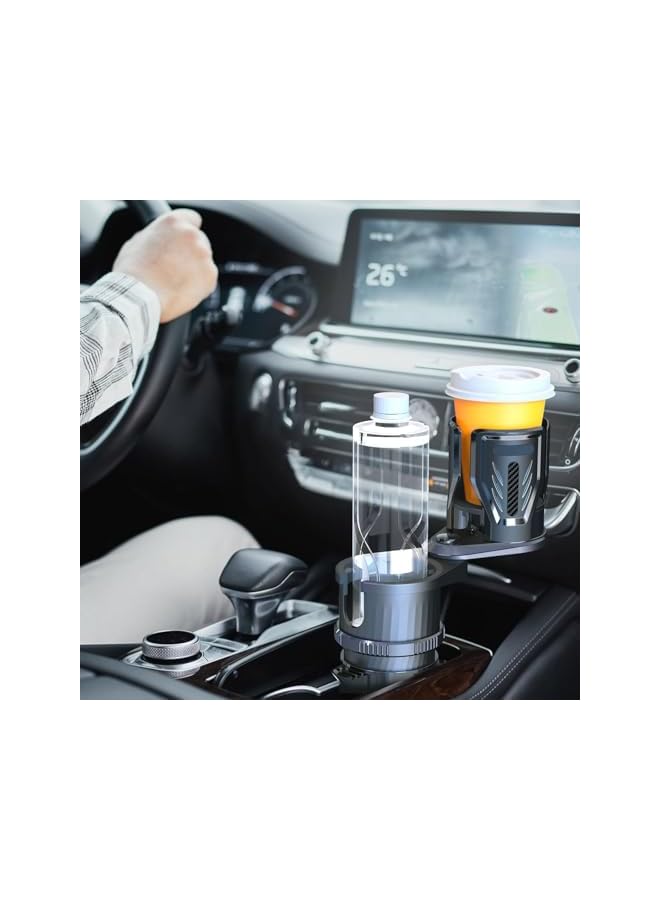 Green Tiger Dual Car Cup Holder Expander, 2-in-1 Adjustable and Expandable Multifunction Drink Adapter for Automotive, Compatible with 20/24/30/32/40 Oz Water Bottles, Perfect for Car, Truck, RV - Image 5