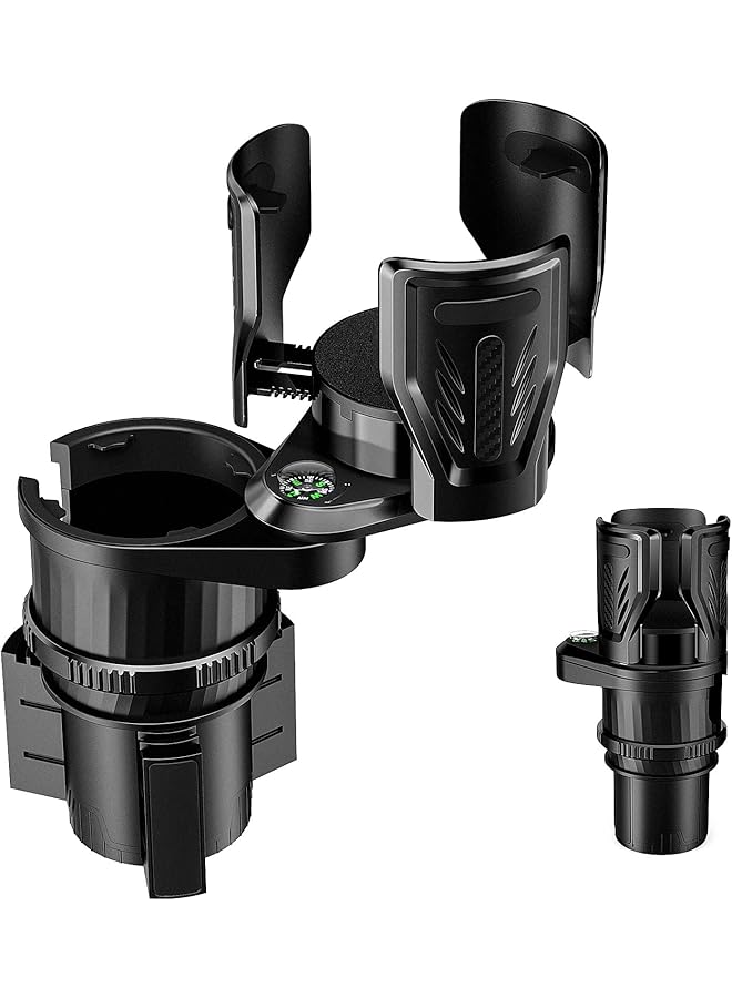 Green Tiger Dual Car Cup Holder Expander, 2-in-1 Adjustable and Expandable Multifunction Drink Adapter for Automotive, Compatible with 20/24/30/32/40 Oz Water Bottles, Perfect for Car, Truck, RV - Image 1