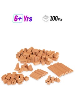 Teifoc Mixed Components Brick Construction Set 100 Pieces Assortment of Bricks Made in Germany TEI 4090  - Image 1