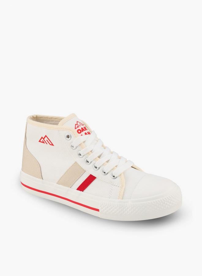 Oaklan by Shoexpress Women Striped Lace-Up Sneakers - Image 2