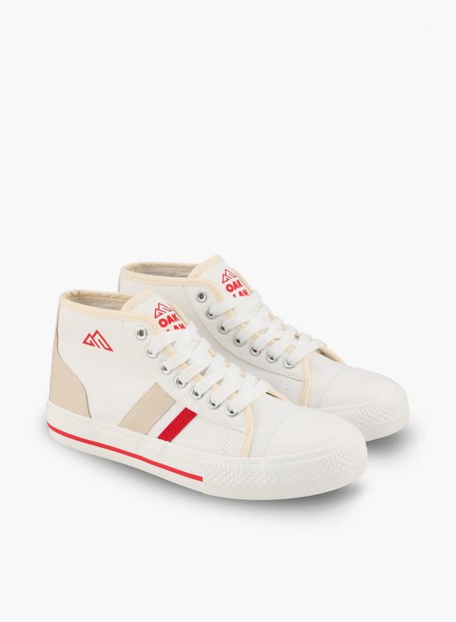 Oaklan by Shoexpress Women Striped Lace-Up Sneakers - Image 1