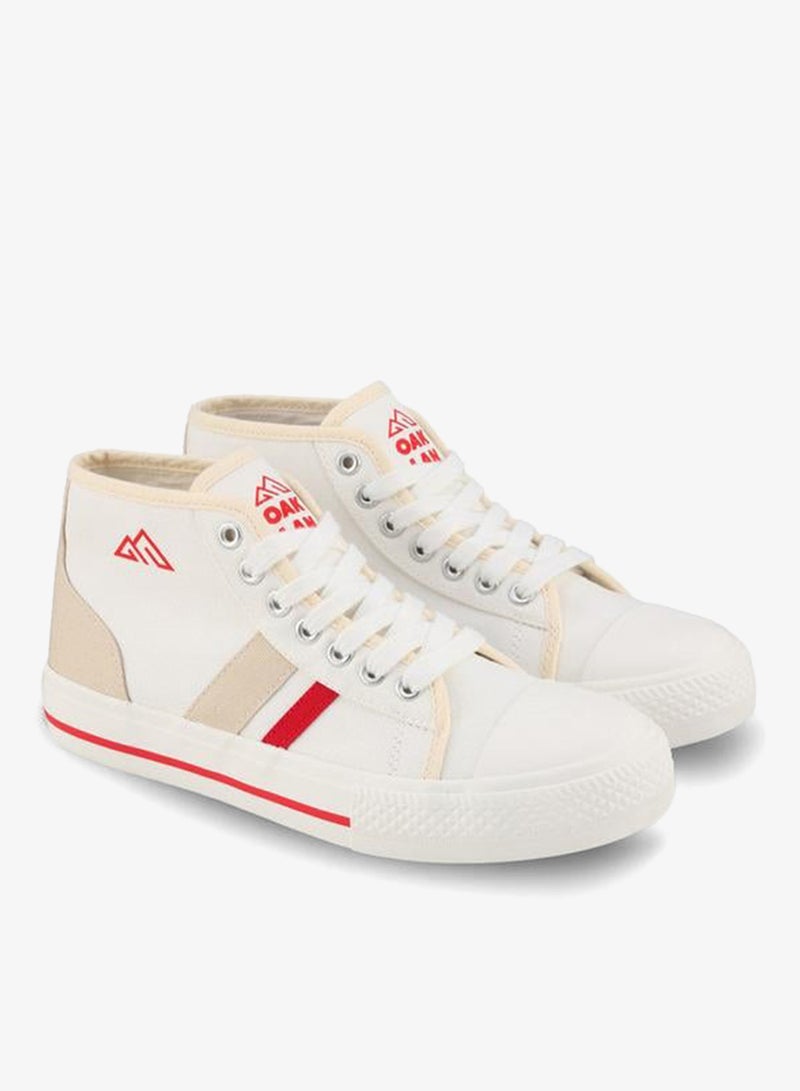 Oaklan by Shoexpress Women Striped Lace-Up Sneakers - Image 1