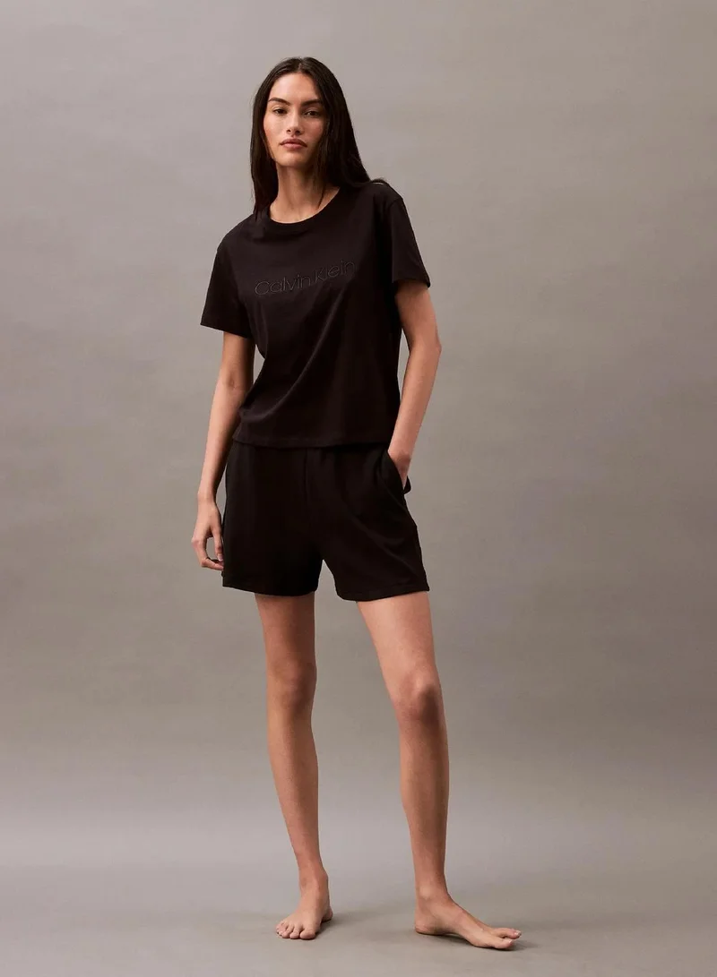 Calvin Klein BLACK Pyjama Top - Pure Cotton for Women | Best Price UAE