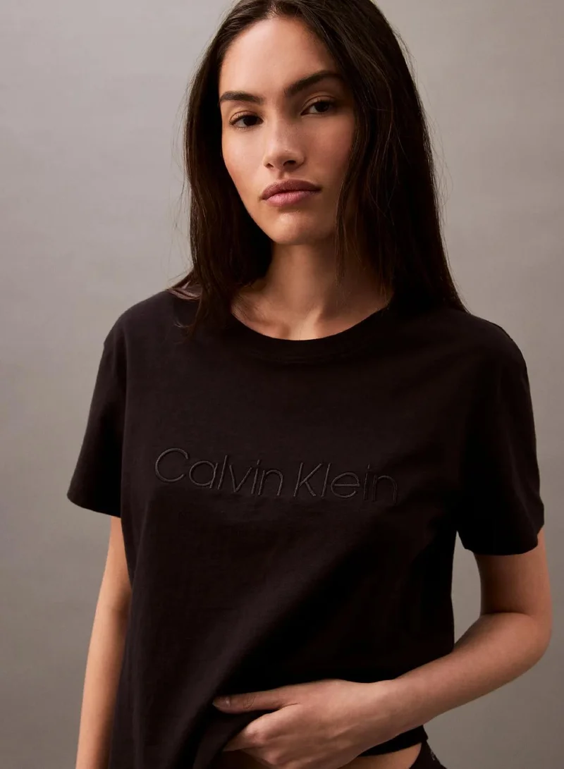 Calvin Klein BLACK Pyjama Top - Pure Cotton for Women | Best Price UAE