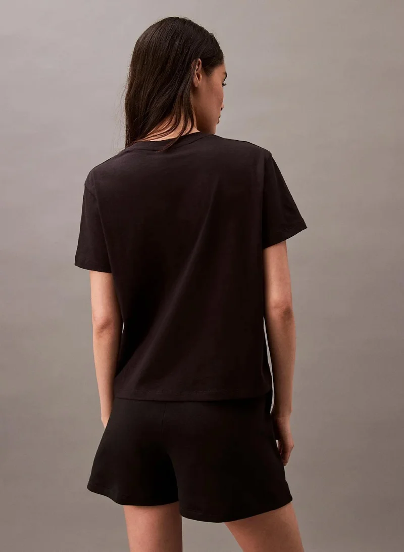Calvin Klein BLACK Pyjama Top - Pure Cotton for Women | Best Price UAE