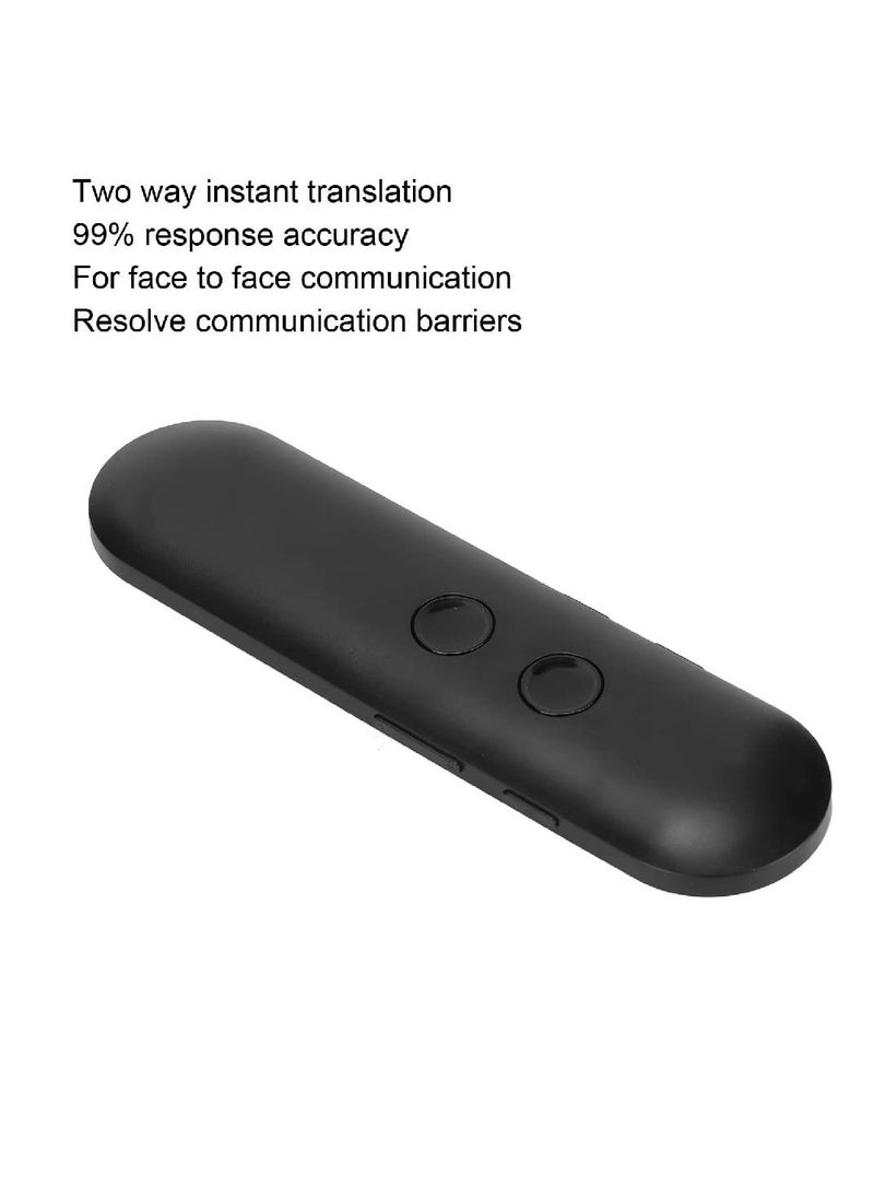GENNEXT - Instant Language Translator Device, 2 Way Real Time Portable Voice Translate 40 Languages Bluetooth AI Translator for Travel Study Work (Black) - Image 1