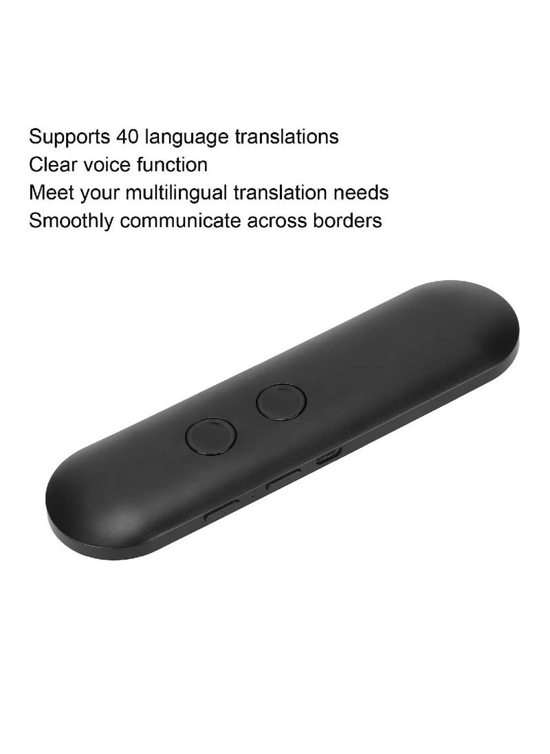 GENNEXT - Instant Language Translator Device, 2 Way Real Time Portable Voice Translate 40 Languages Bluetooth AI Translator for Travel Study Work (Black) - Image 1