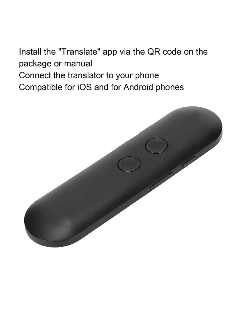 GENNEXT - Instant Language Translator Device, 2 Way Real Time Portable Voice Translate 40 Languages Bluetooth AI Translator for Travel Study Work (Black) - Image 1