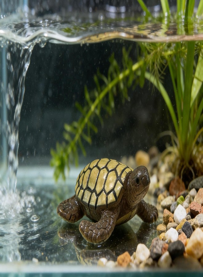 EMiEN 6pcs Simulated Sea Turtle,Resin Figurine, for Micro Landscape Decorations,Fairy Gardens,Fish Tank Decoration - Image 5