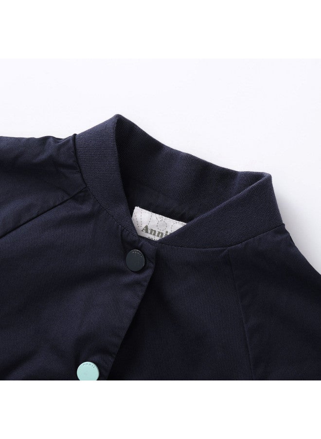 Annil Girls' Kids' Cute & Playful Woven Stand Collar Jacket For Spring/autumn - Image 4