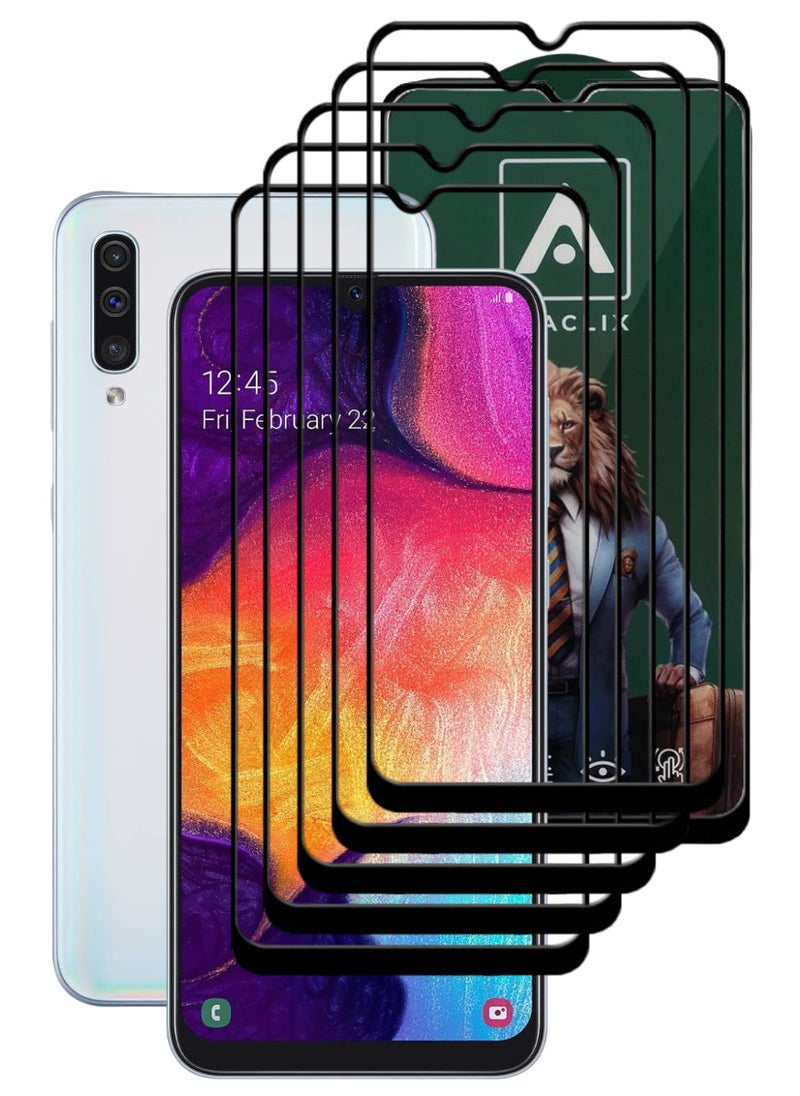 ACLIX 5 Pieces Antistatic ESD Dustproof Premium Quality High Definition Tempered Glass Screen Protector Designed For Samsung Galaxy A50 - Image 1