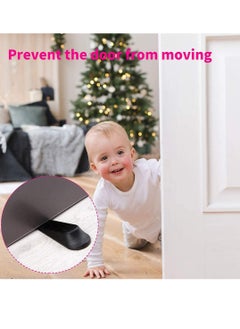 Bukela Door Stoppers Door Wedge Heavy Duty Door Wedge, Non-Slip Door Jammer, 10 Pieces Plastic Door Stop Wedges for Home and Office, Interior Bathroom, Kitchen, Children's Room Door (Black)  - Image 4