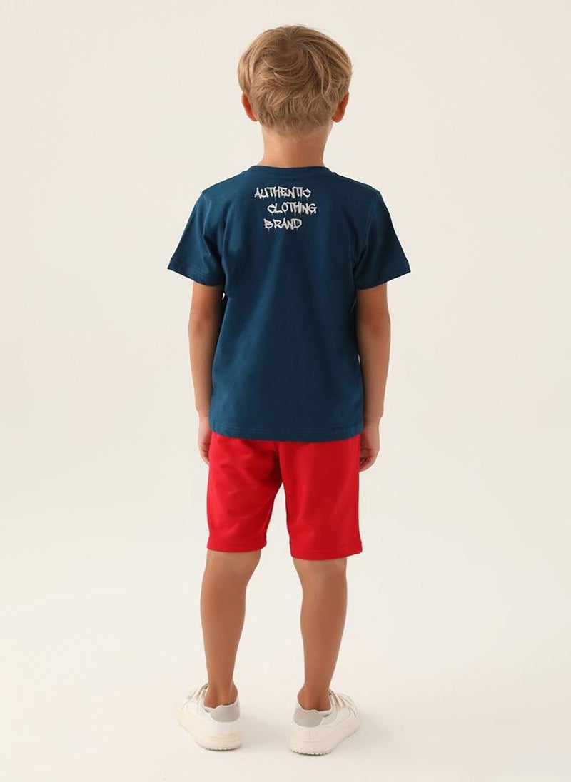 U.S. Polo Assn. U.S. Polo Assn. Boys Blue Bermuda Set - Image 5