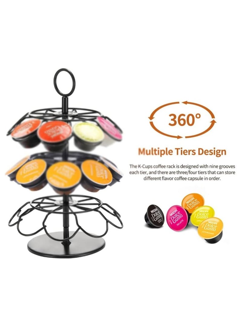 RollsTimi  Practical Coffee Capsule Rack Rotary Capsule Tower Coffee Capsule Essential Tool Coffee Storage Frame  - Image 1