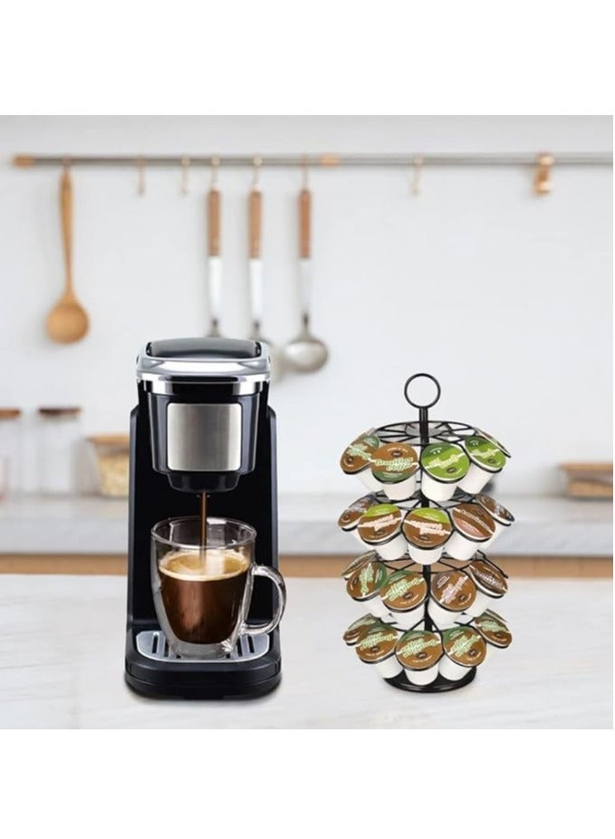 RollsTimi  Practical Coffee Capsule Rack Rotary Capsule Tower Coffee Capsule Essential Tool Coffee Storage Frame  - Image 2