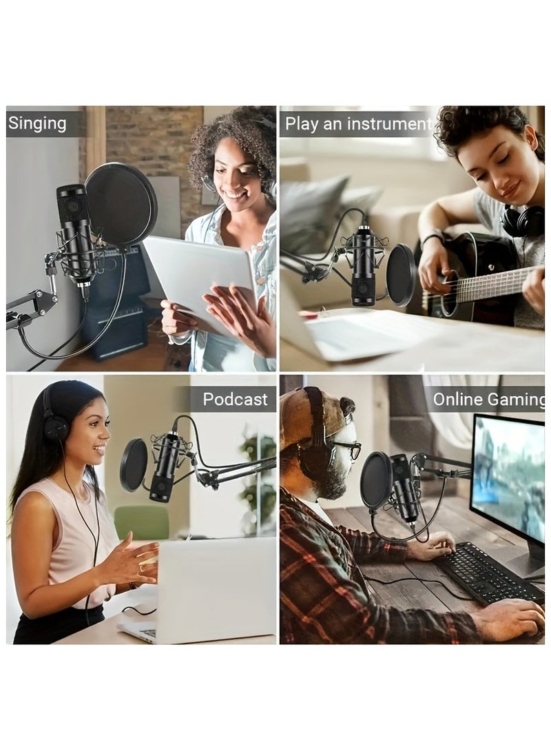 Condenser Microphone BundleMic Kit BM800 Professional Suspension Microphone Kit Live Broadcasting Recording Condenser Microphone With Adjustable Mic Suspension Scissor Arm - Image 2