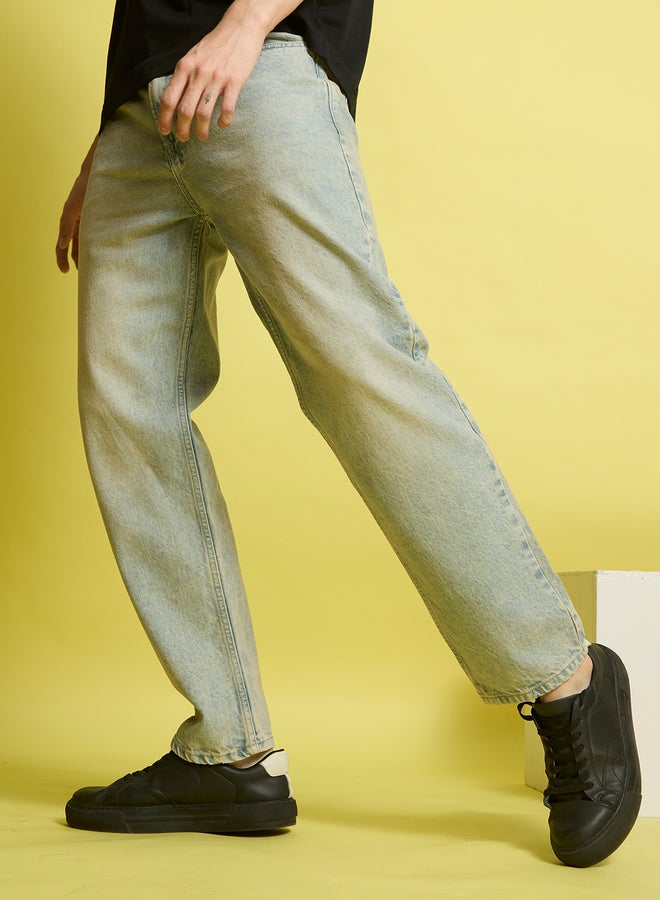 تايك تو جينز رجالي بقصة مريحة وغسيل حمضي من بيني كليد - Image 1