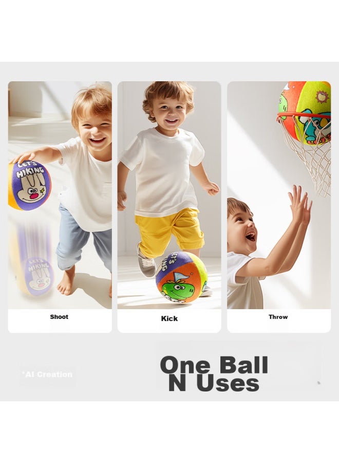 Babycare Pat Pat Ball, Children's Small Rubber Ball, Baby Elastic Training Silent Ball 2.0 - Velvet Version - Image 2