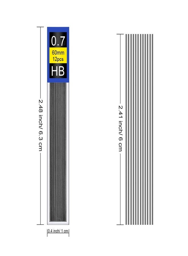 Morepack 240 Pieces Lead Refills with Plastic Box,0.7 mm HB,Break Resistant Mechanical Pencil Refills,20 Tubes - Image 2