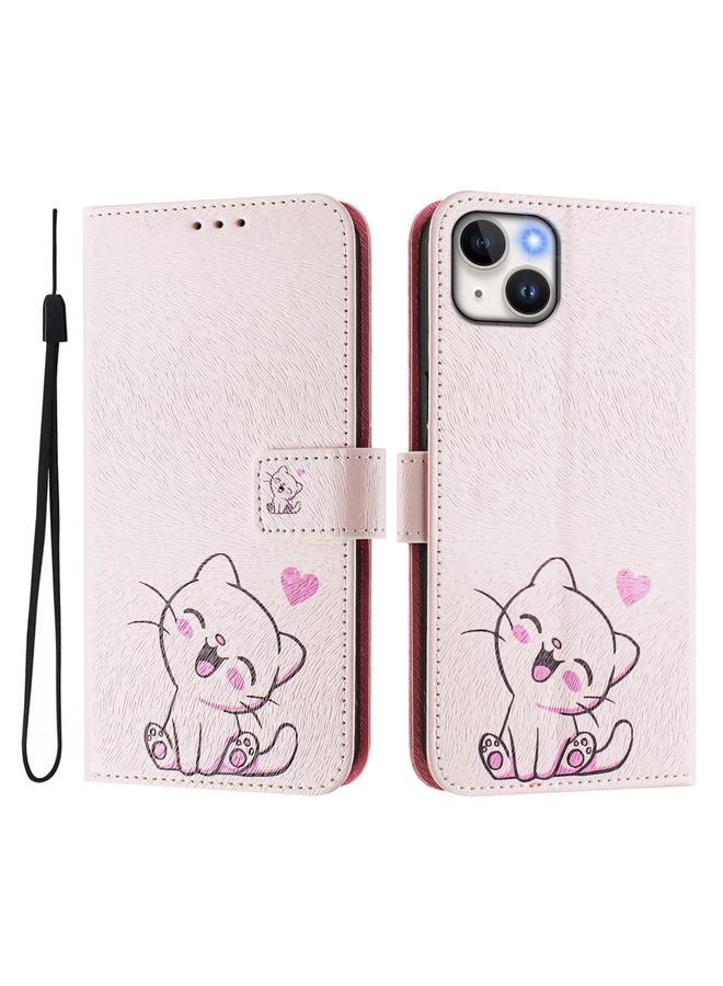 S-TOP Case For iPhone 14 Plus Art Colored Drawing Pattern Leather Phone Case - Image 2